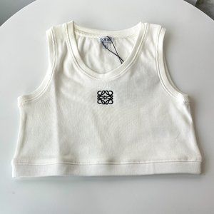 NWT Loewe Cropped Tank Top in White